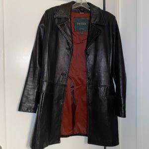 Vintage leather trench coat